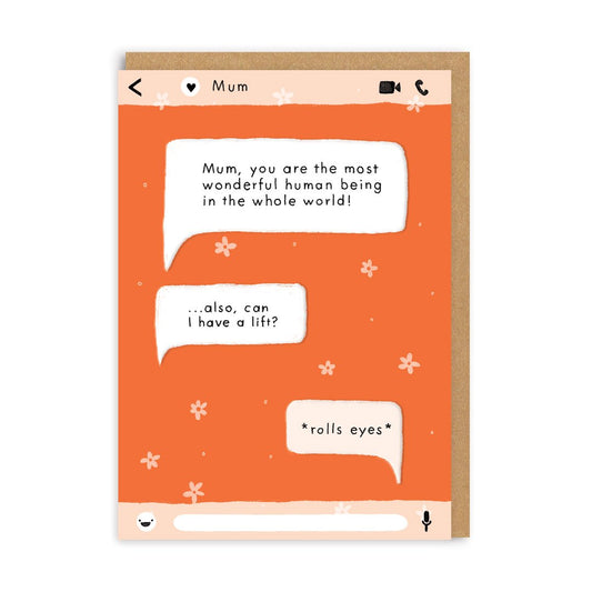 Mum Wonderful Human Being Greeting Card