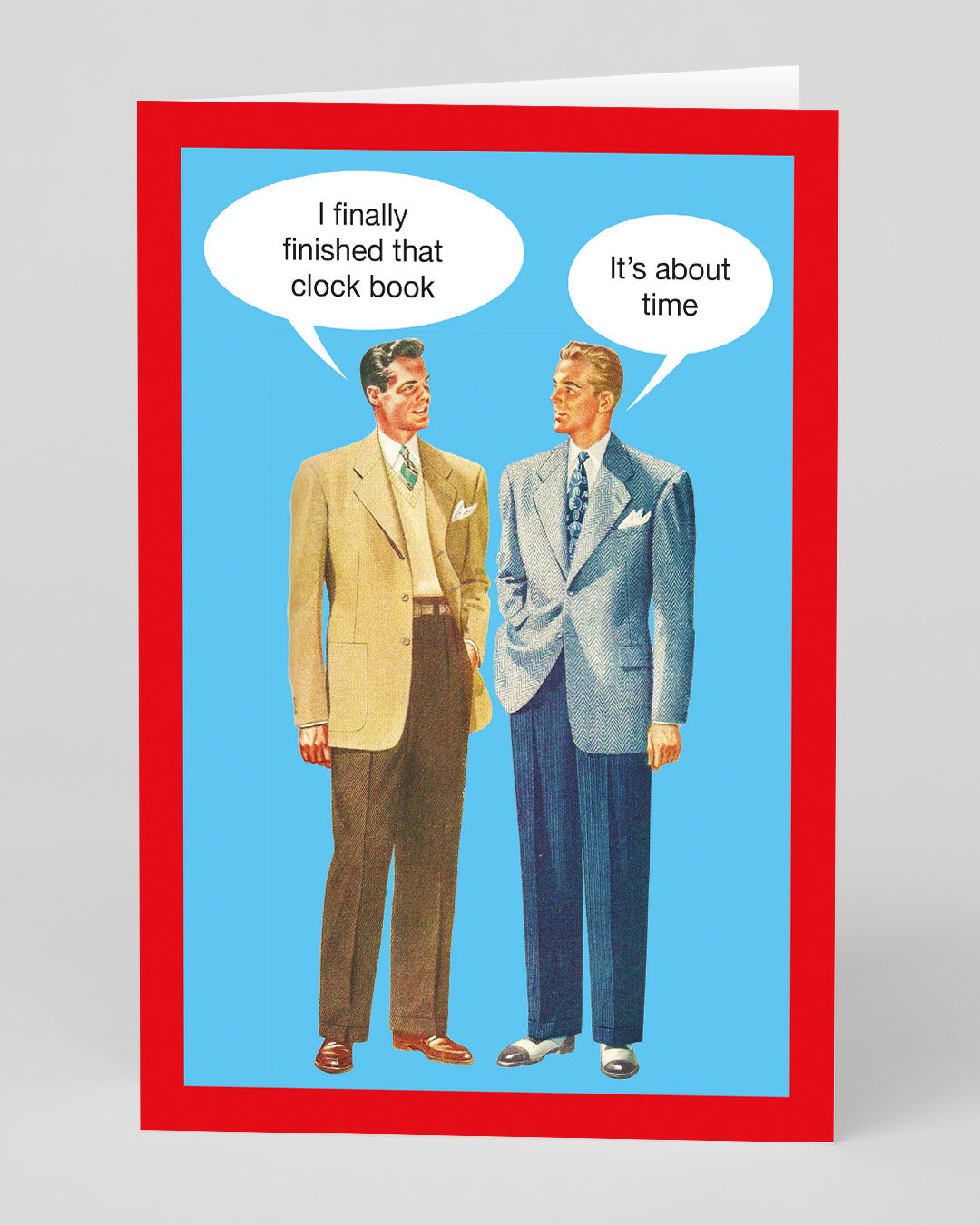 Personalised Clock Book Joke Greeting Card