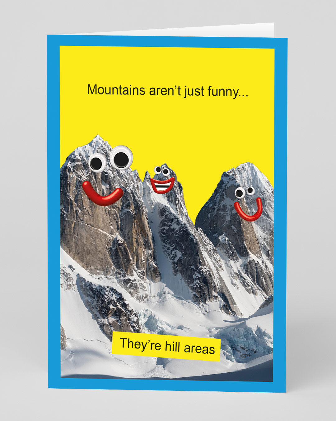 Personalised Funny Mountains Greeting Card