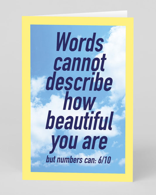 Personalised Words Cannot Describe Greeting Card