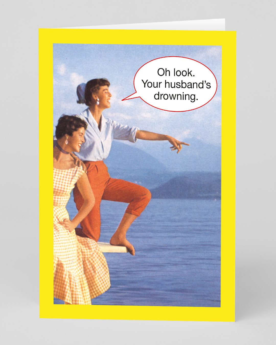 Personalised Husband Drowning Greeting Card