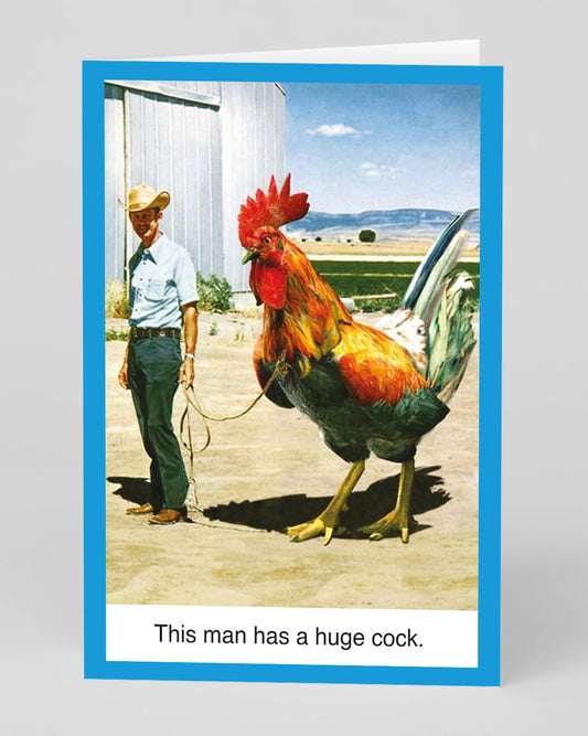 Personalised Huge Cock Greeting Card
