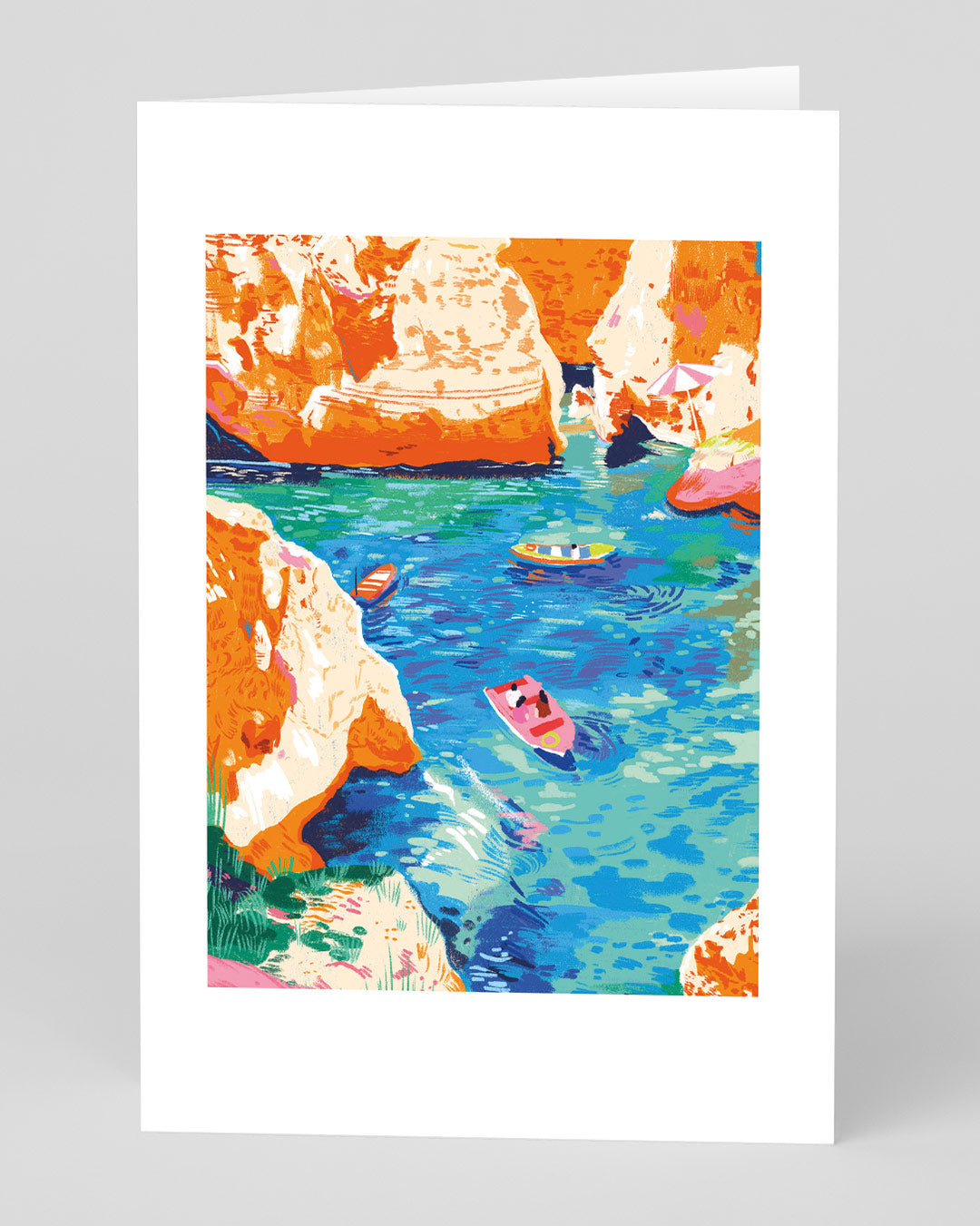 Orange Cliffs Greeting Card