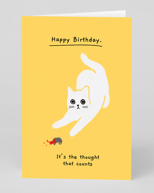 Personalised It's the Thought That Counts Birthday Card