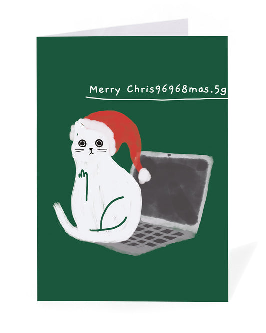 Personalised Merry Christmas Laptop Christmas Card
