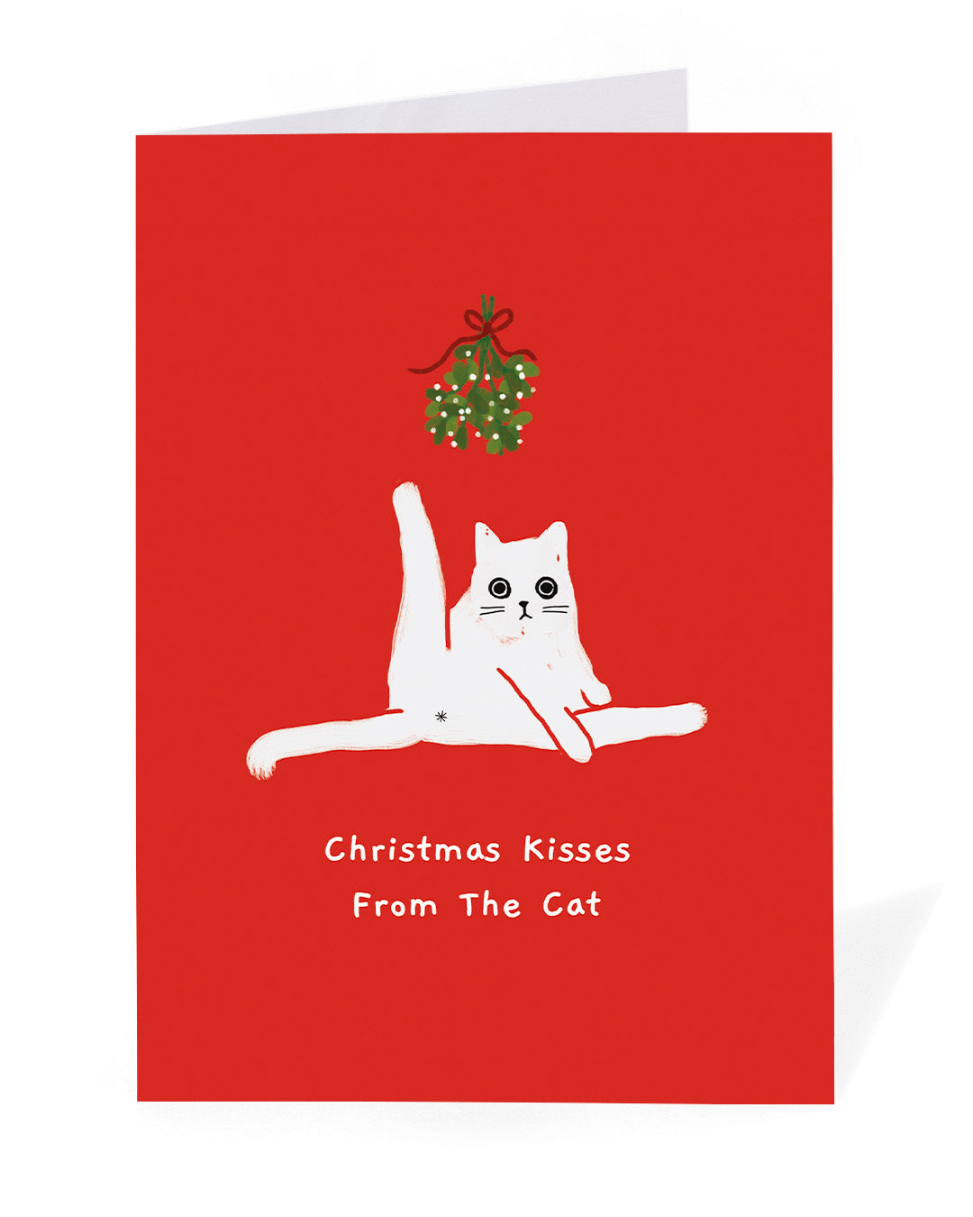Personalised Christmas Kisses From the Cat Christmas Card