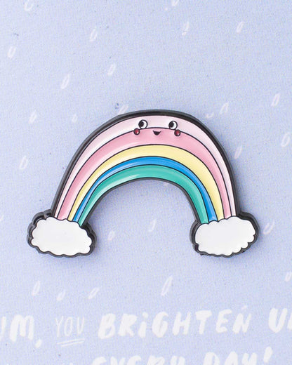 Rainbow Mum Enamel Pin Greeting Card