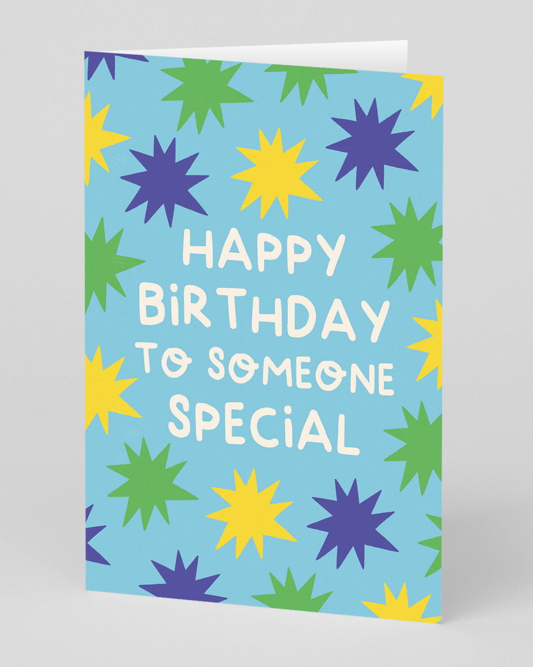 Bright and colourful special someone birthday card front page