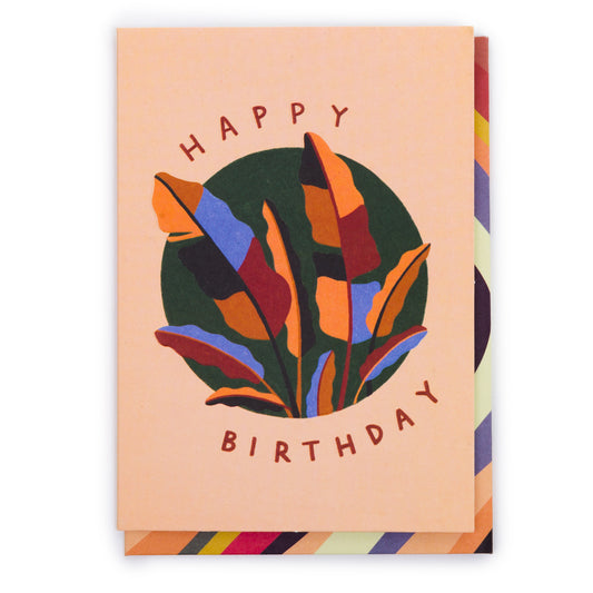 Happy Birthday Leaf Greeting Card