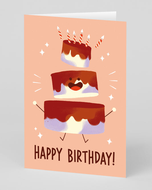 Personalised Cake Happy Birthday Card