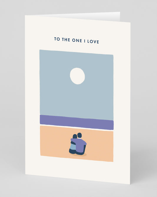 Personalised The One I Love Beach Couple Card