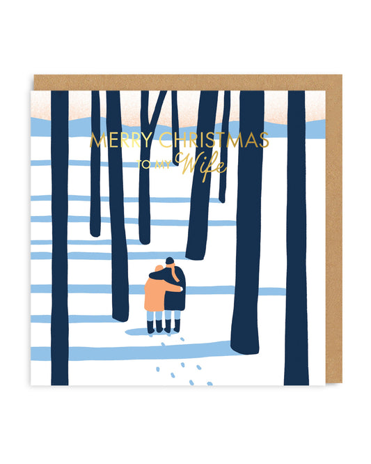 Wife - Couple in Woods Christmas Card