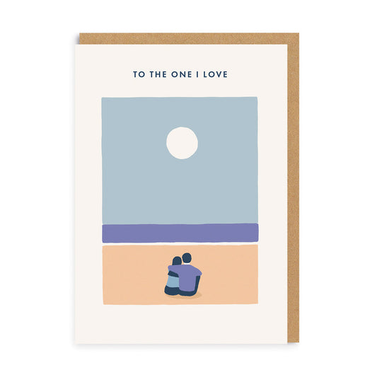The One I Love Beach Couple Card