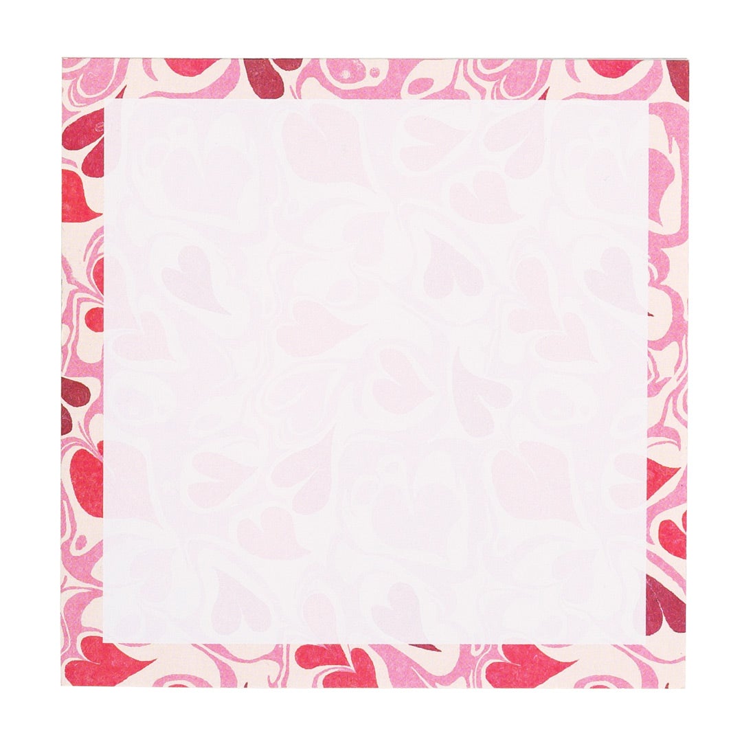 Marble Heart Red Sticky Notes