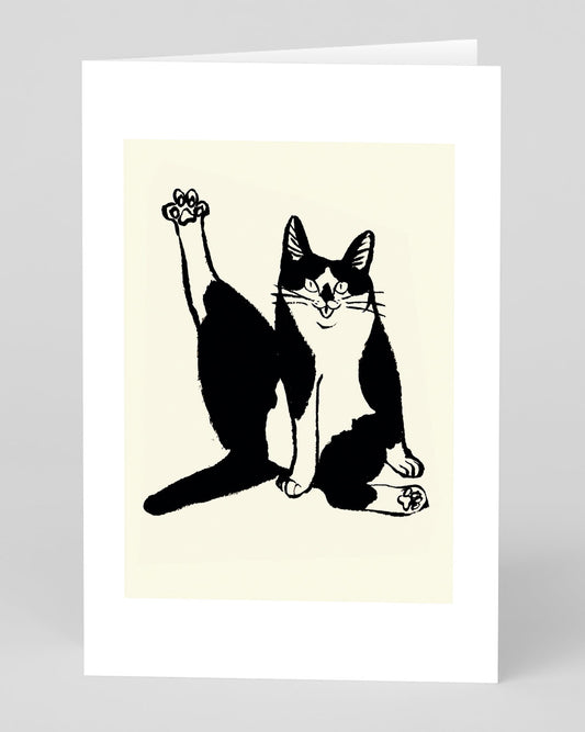 Cat Pose Greeting Card