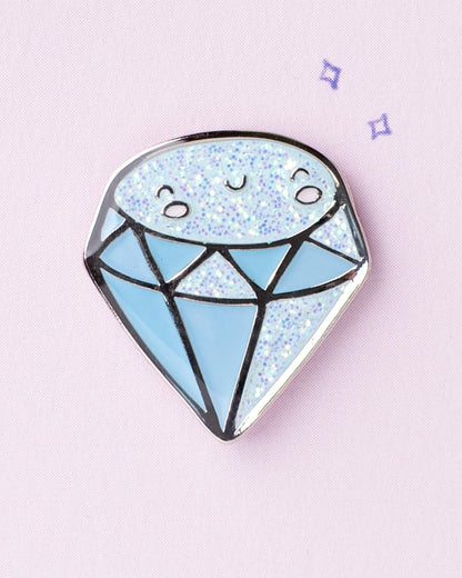 Diamond Enamel Pin Birthday Greeting Card