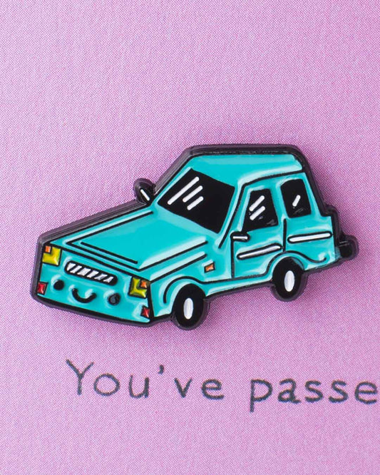 You've Passed Car Enamel Pin Greeting Card