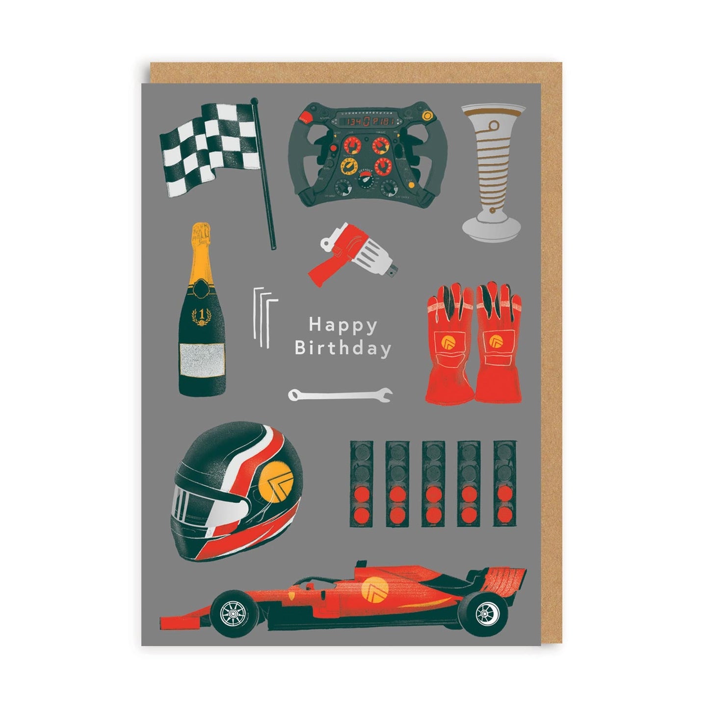 Personalised Happy Birthday F1 Card