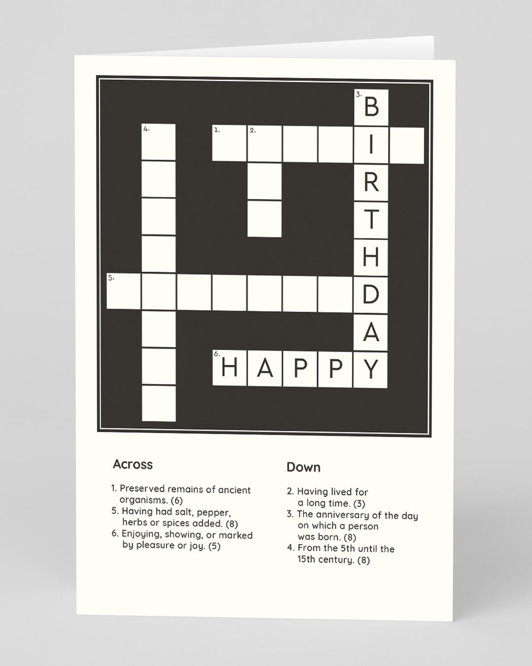 Personalised Happy Birthday Crossword Birthday Card