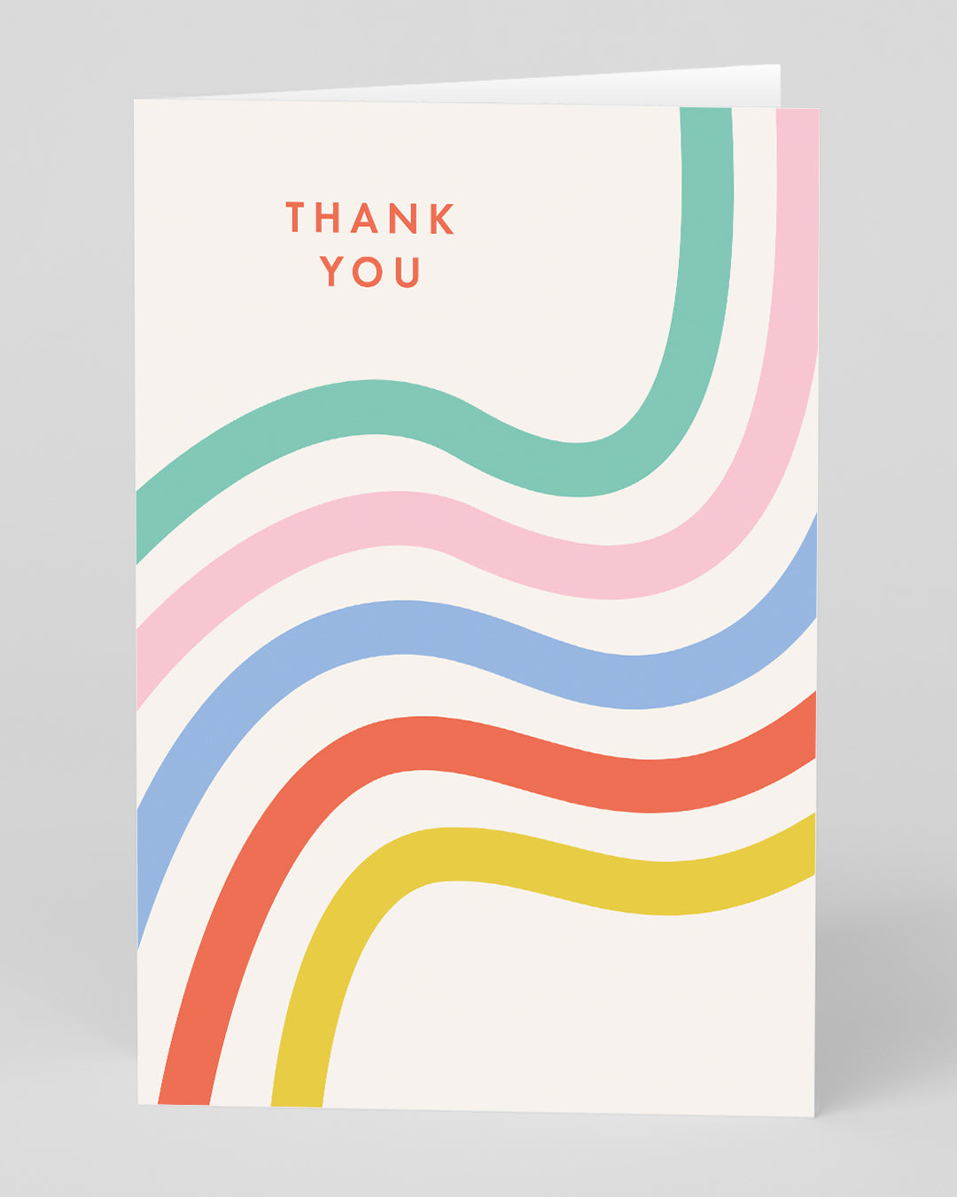 Personalised Thank You Stripes Greeting Card