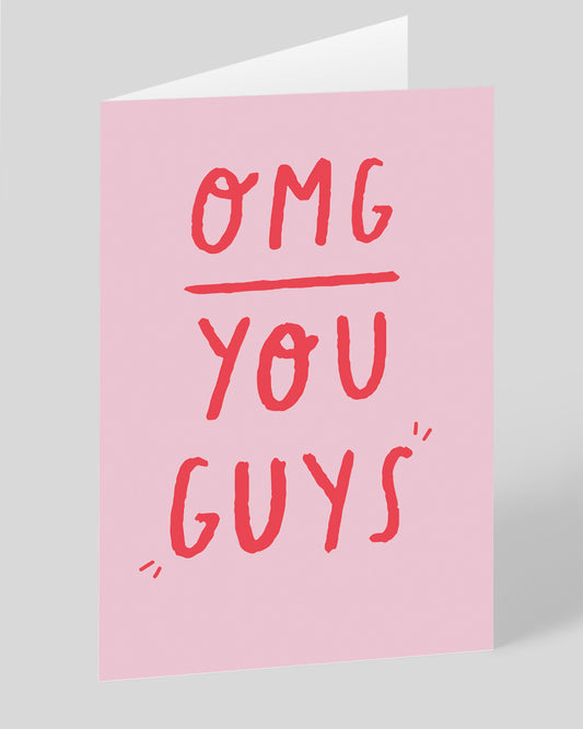 Personalised OMG You Guys Engagement Card