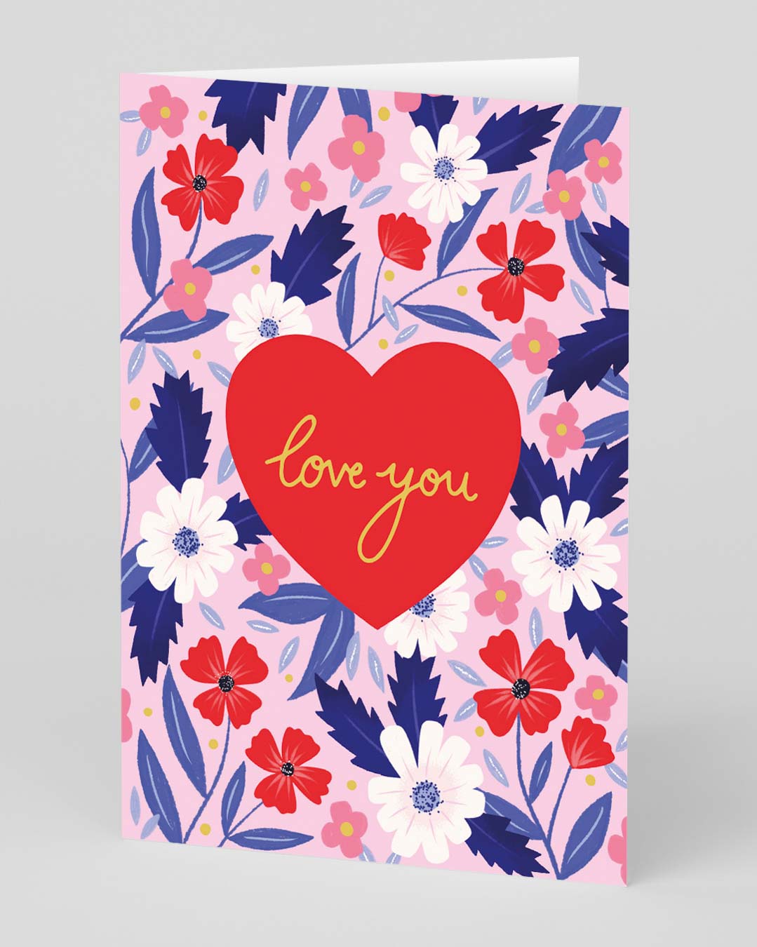 Personalised Love You Floral Card