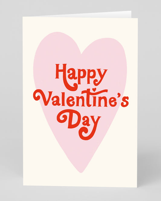 Personalised Retro Heart Valentine's Day Card