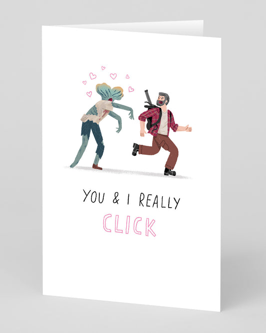 Personalised You And I Really Click Running Greeting Card