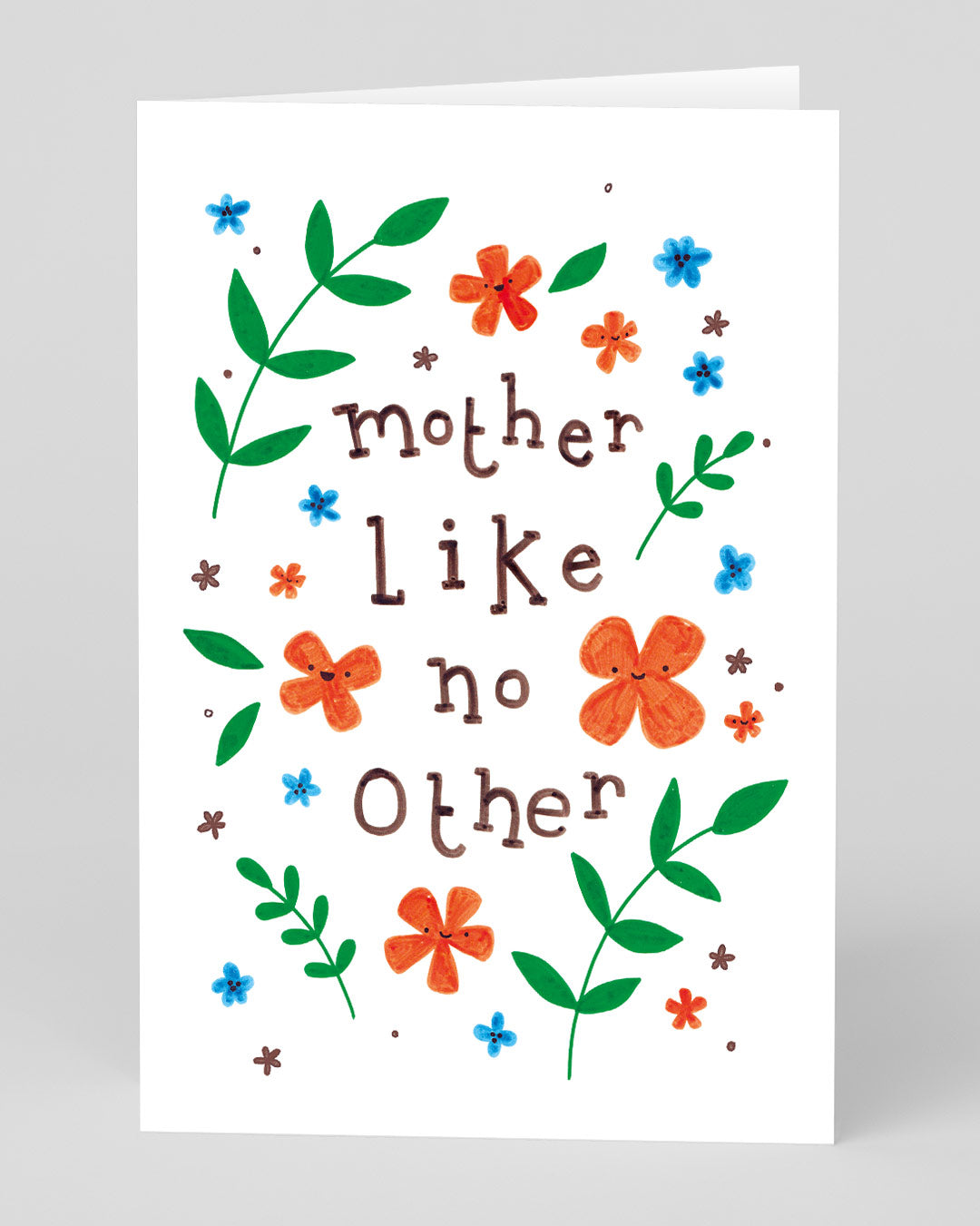 Personalised Mother Like No Other Floral Greeting Card