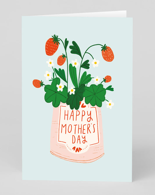 Personalised Strawberry Plant Mother's Day Card