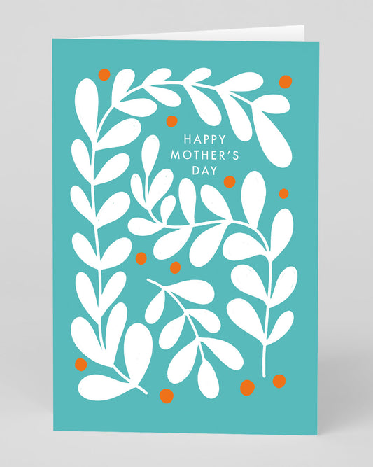 Personalised Leaves Happy Mother's Day Card
