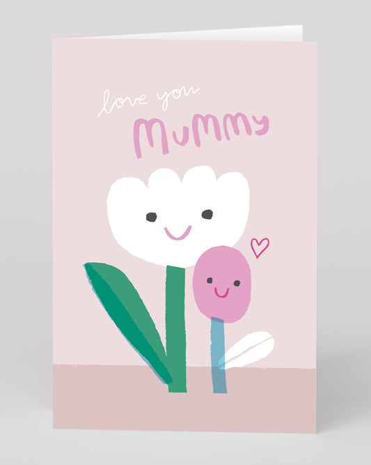 Personalised Love You Mummy Flowers Greeting Card