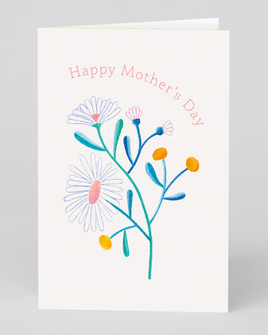 Personalised Simple Flowers Mother's Day Card