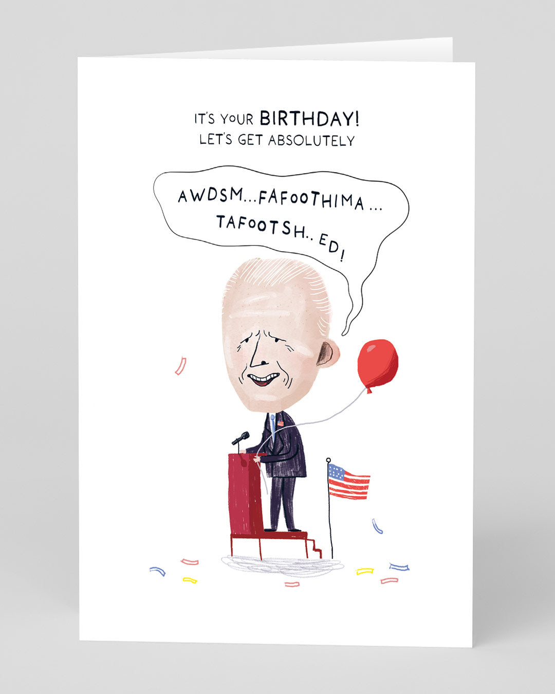 Personalised Joe Biden Weird Noise Birthday Card