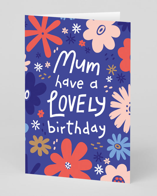 Personalised Mum Happy Birthday Floral
