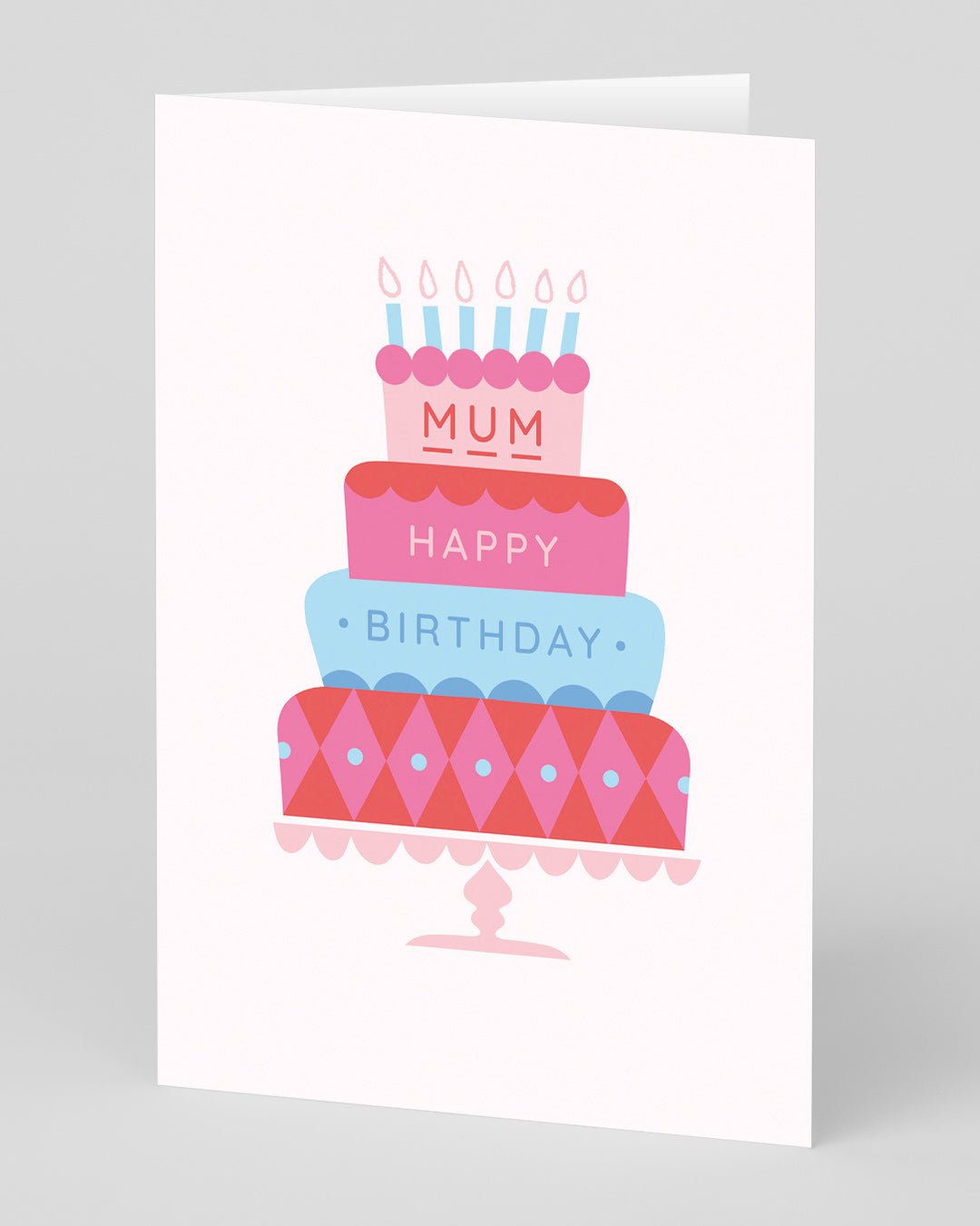 Personalised Mum Cake Birthday Card