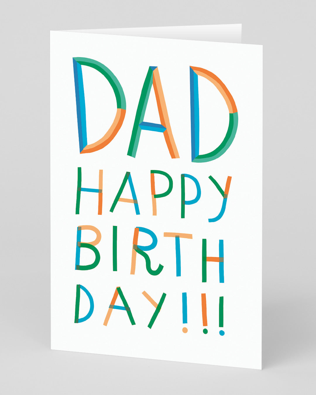 Personalised Dad Letters Happy Birthday Card