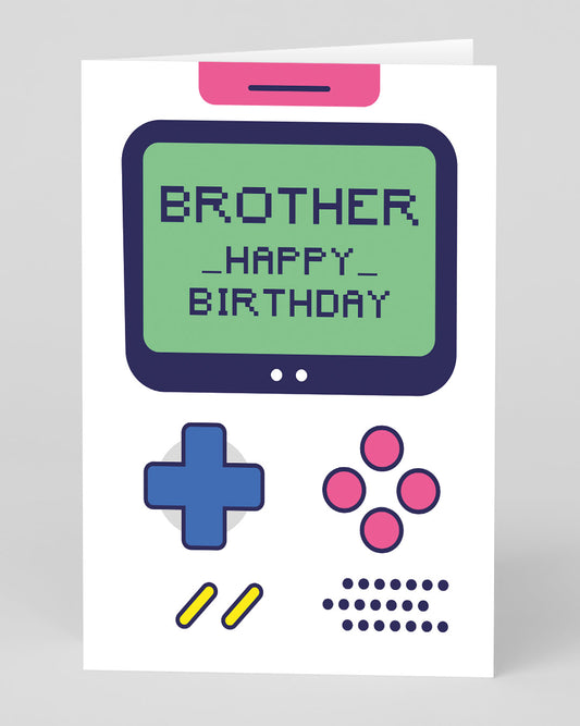 Personalised Gameboy Brother Birthday Card