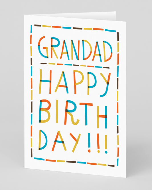 Personalised Happy Birthday Grandad Card