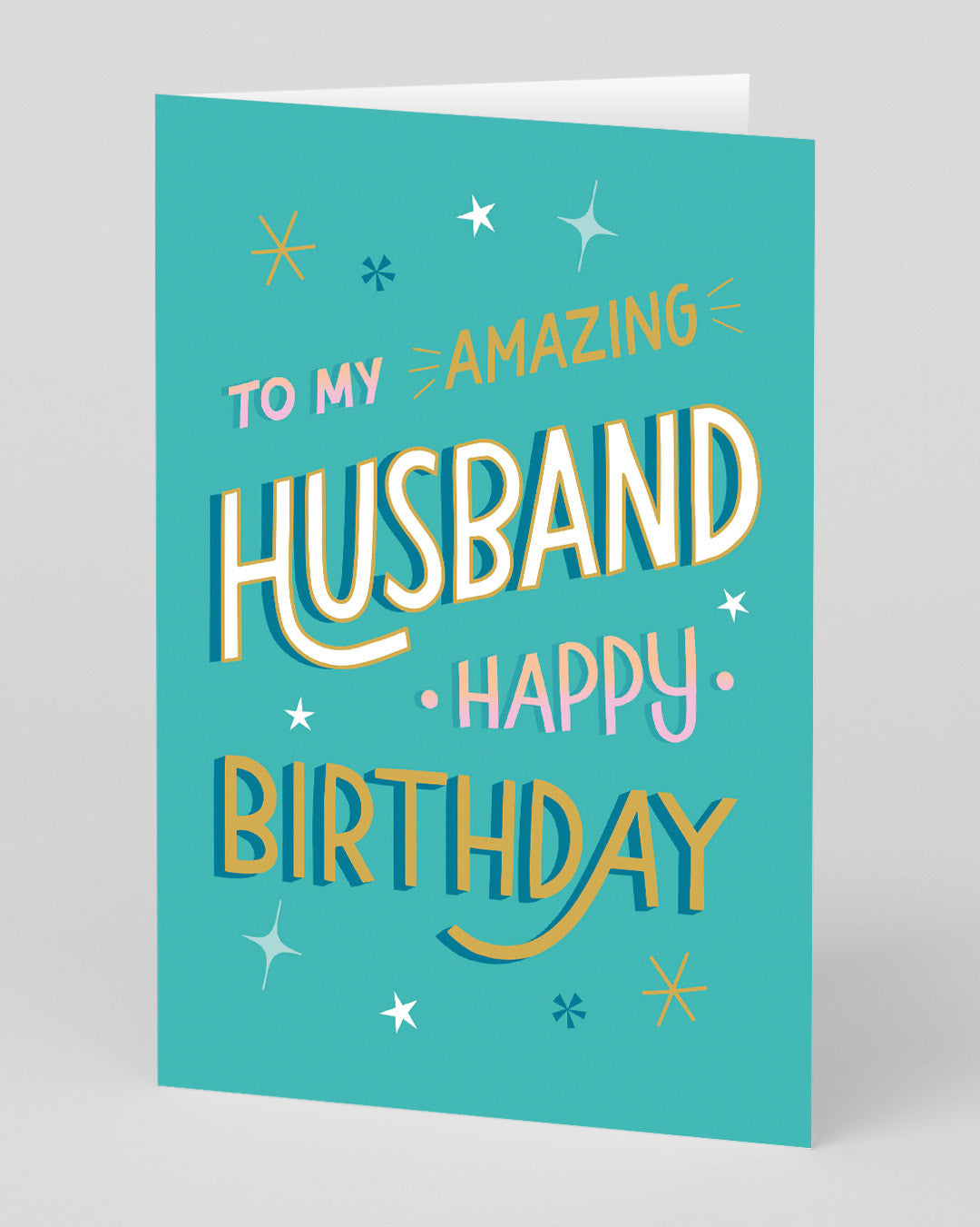 Personalised Amazing Husband - Letters Greeting Card