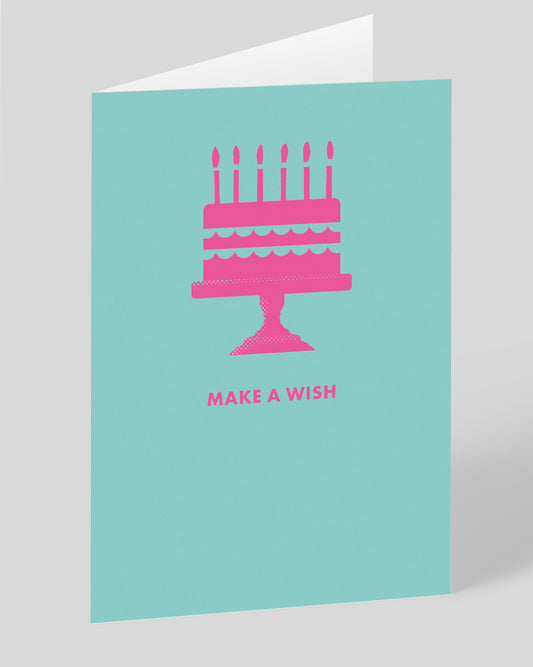Personalised Cake icon Birthday Card