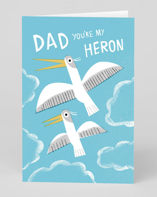 Personalised You're My Heron Father's Day Card