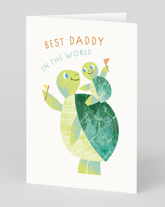 Best Daddy Turtles Greeting Card