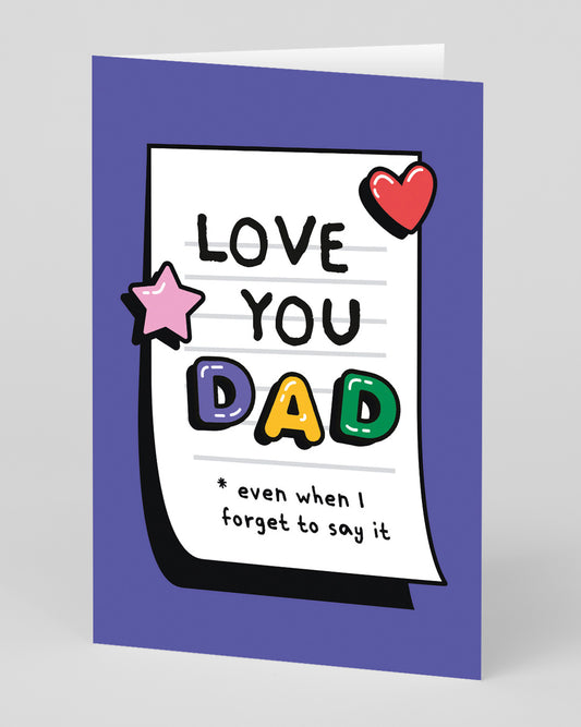 Love You Dad Fridge Note Greeting Card