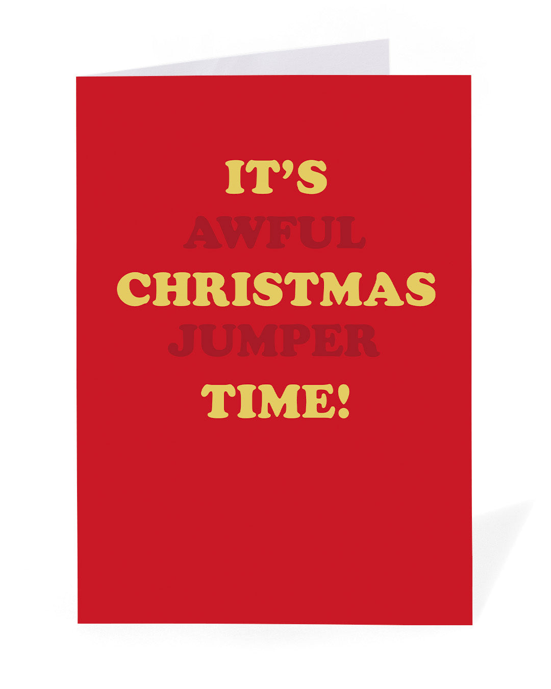 Personalised It's Awful Christmas Jumper Time Christmas Card