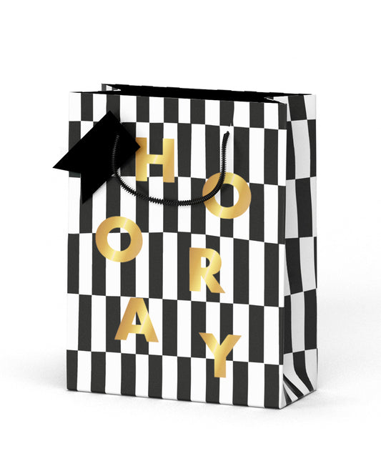 Hooray Checkerboard Small Gift Bag