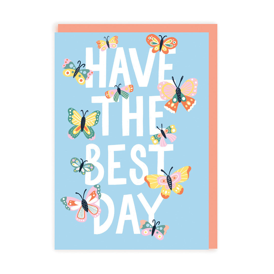 Personalised Have The Best Day Butterflies Birthday Card