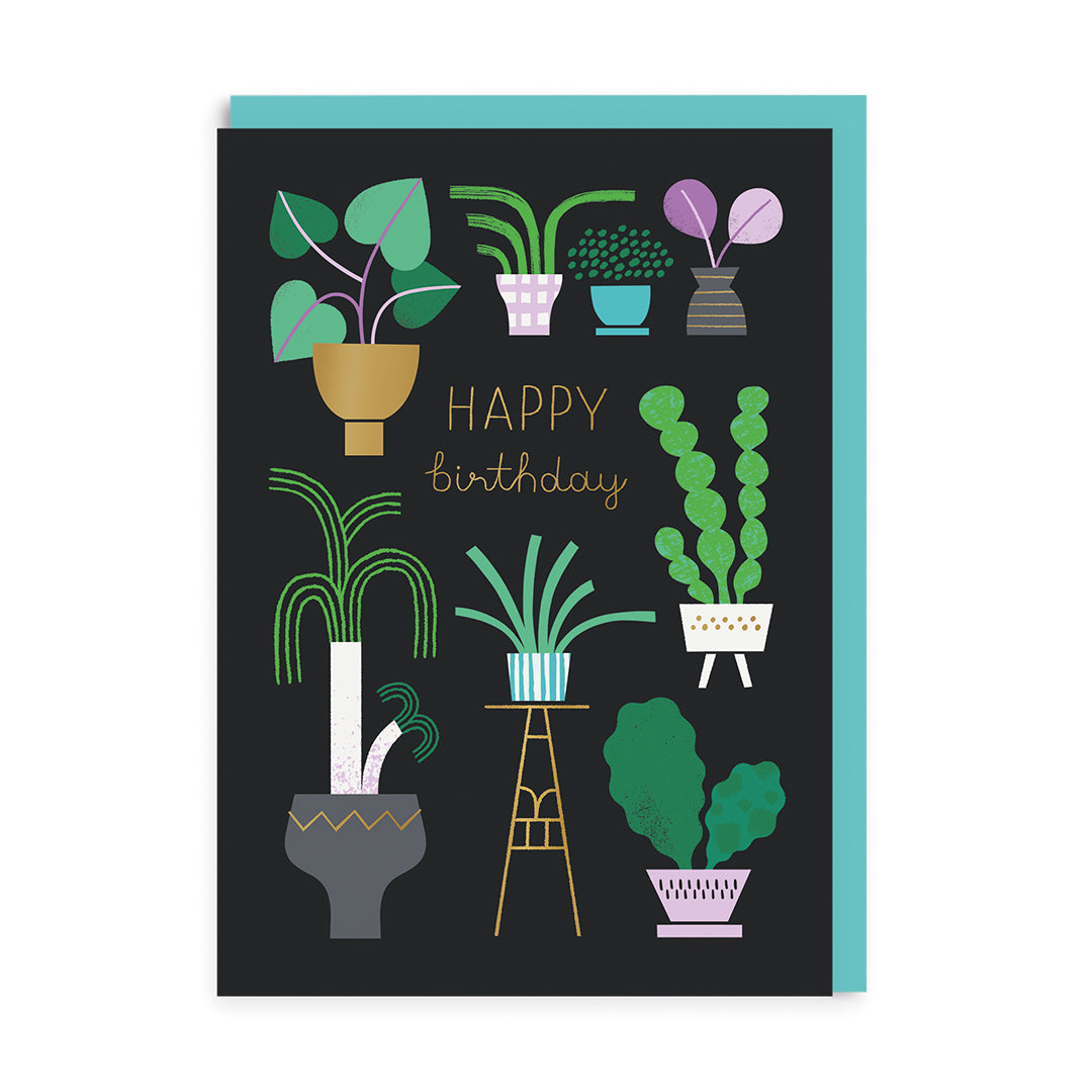 House Plants Happy Birthday Card