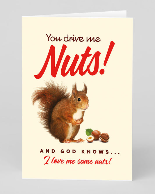 Personalised You Drive Me Nuts! Greeting Card