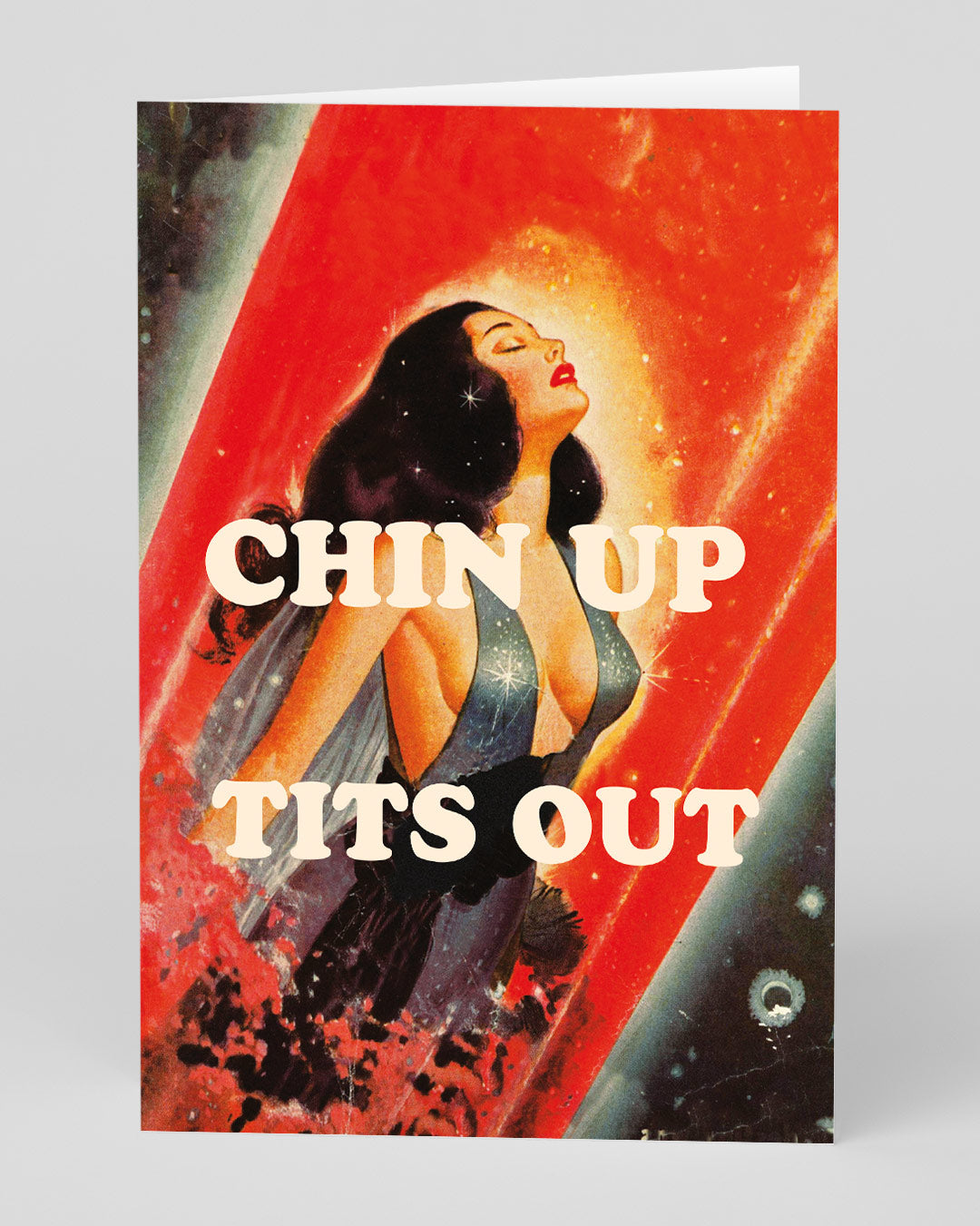 Personalised Chin Up Tits Out Greeting Card